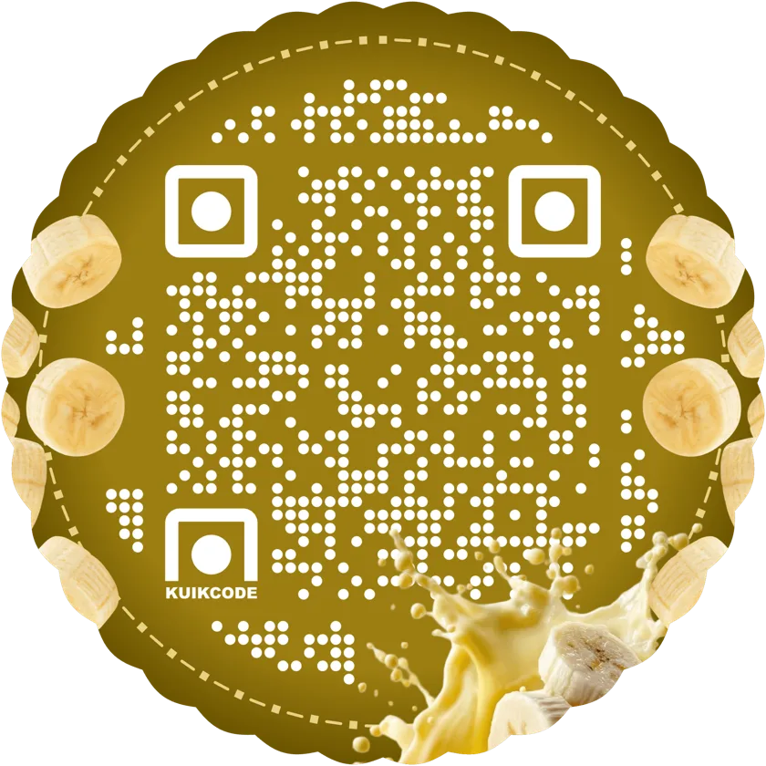 Banana themed KuikCode QR sticker