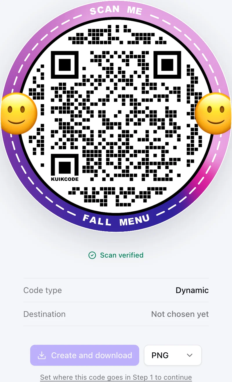 A designed QR code for a creator