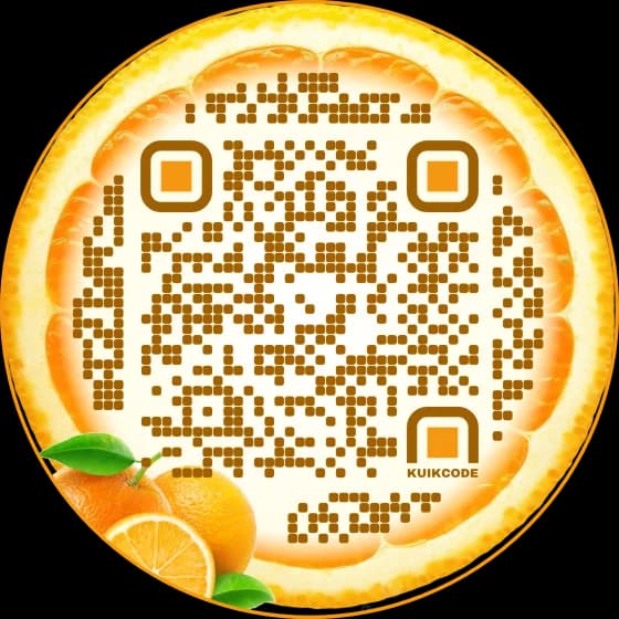 Orange QR code design