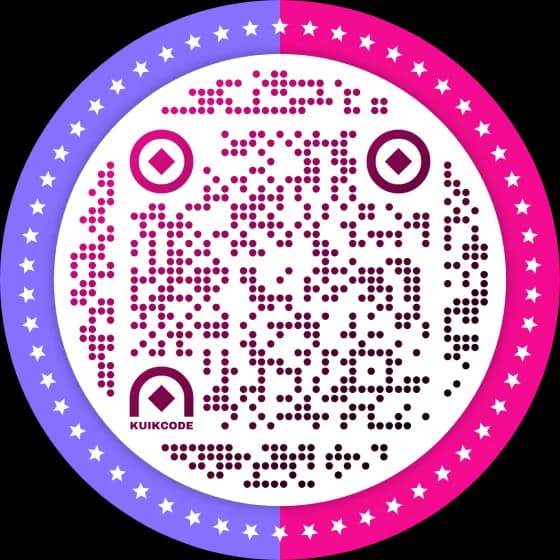Purple QR code design