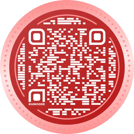 Red QR code design