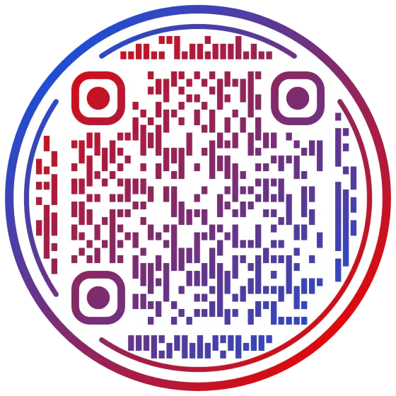 Red & Blue 2 QR code design