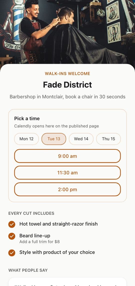 Appointments KuikPage template