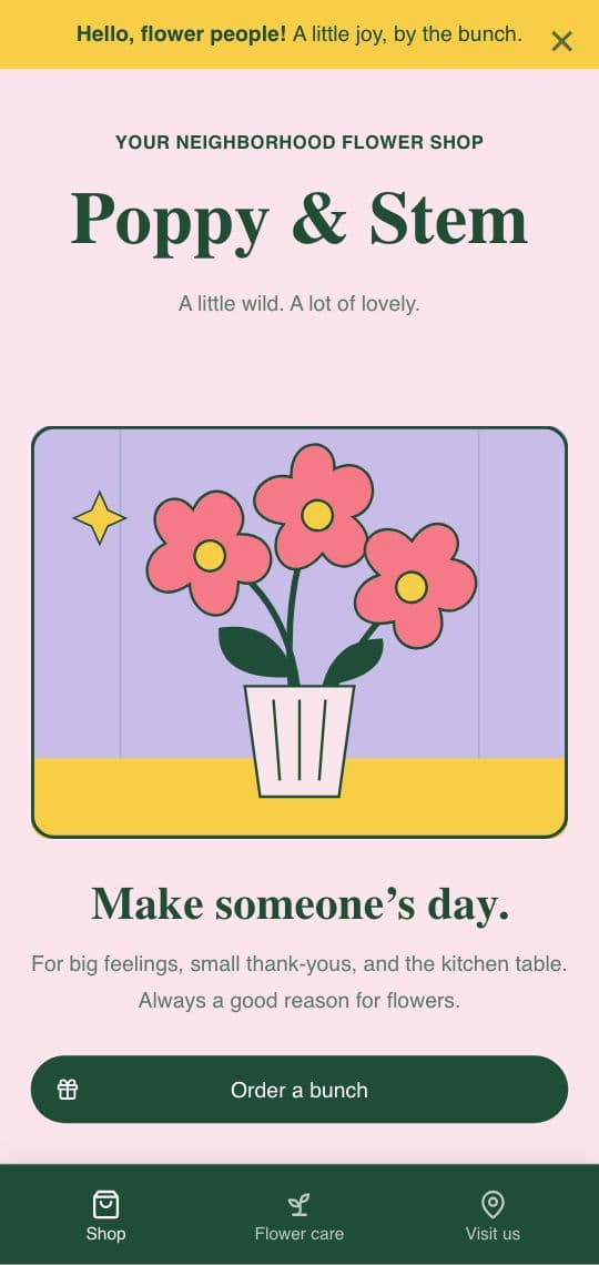 Flower Shop KuikPage template