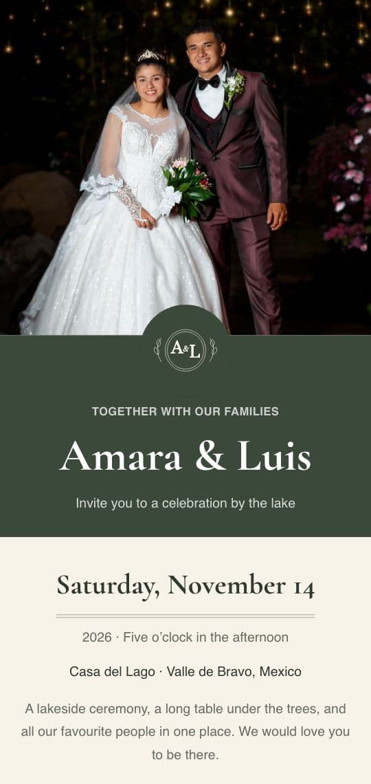 Wedding Invitation KuikPage template