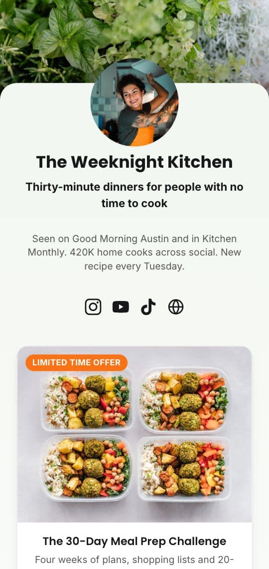 Creator Offers KuikPage template