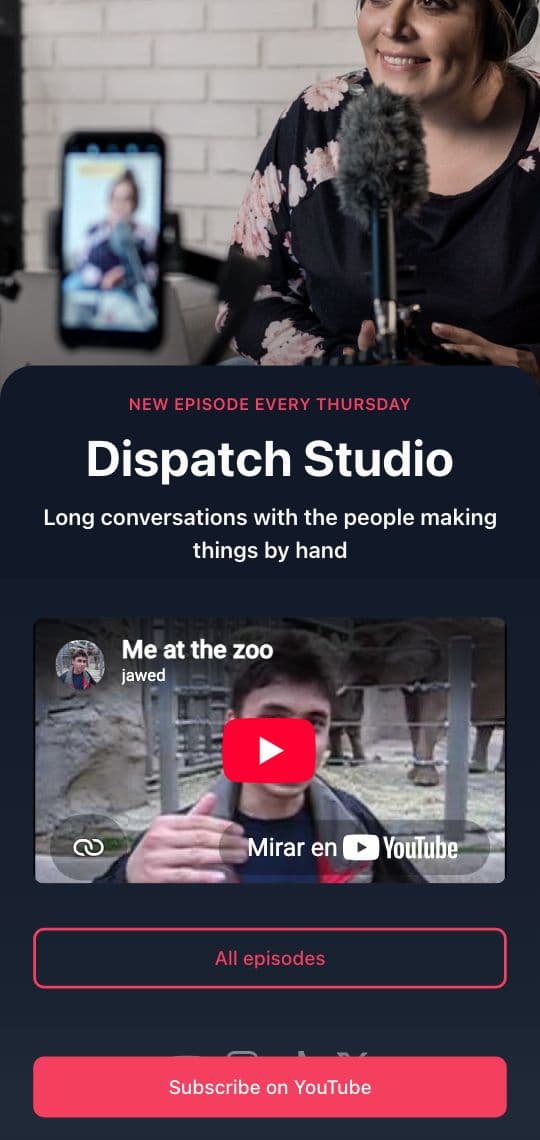 Video / Creator KuikPage template on a phone