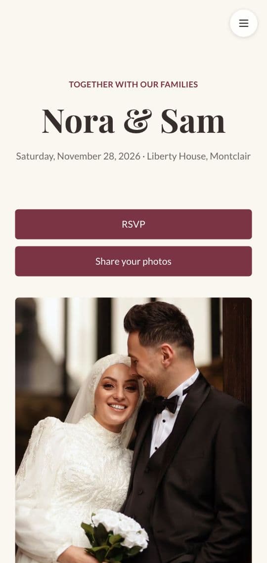 Wedding KuikPage template