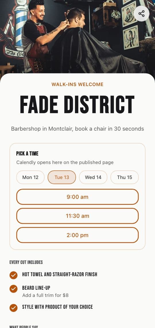 Appointments KuikPage template