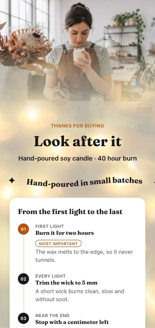 Care & Warranty KuikPage template