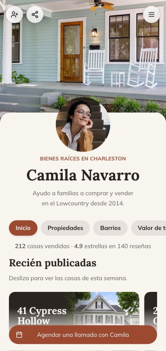 Plantilla de KuikPage Agente inmobiliario