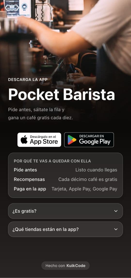 Plantilla de KuikPage Descarga de app