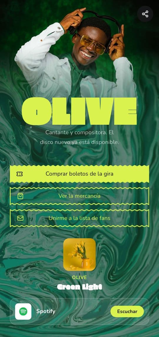 Plantilla de KuikPage Gira de artista