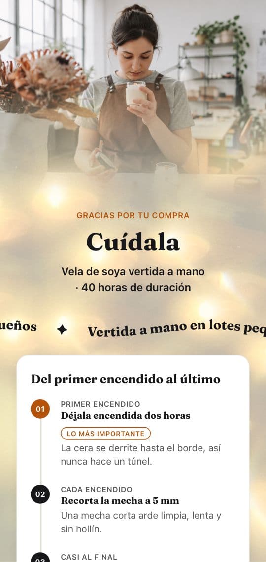 Plantilla de KuikPage Cuidado y garantía