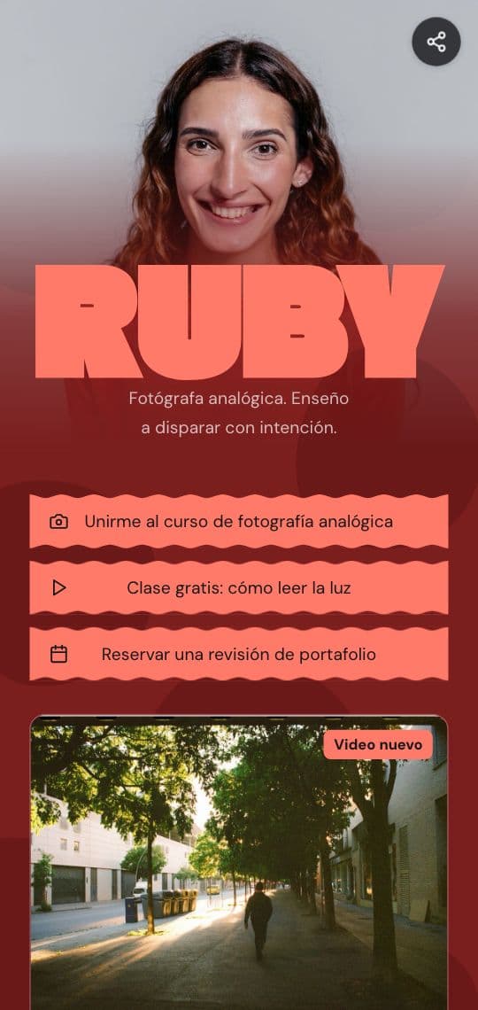 Plantilla de KuikPage Creador de cursos