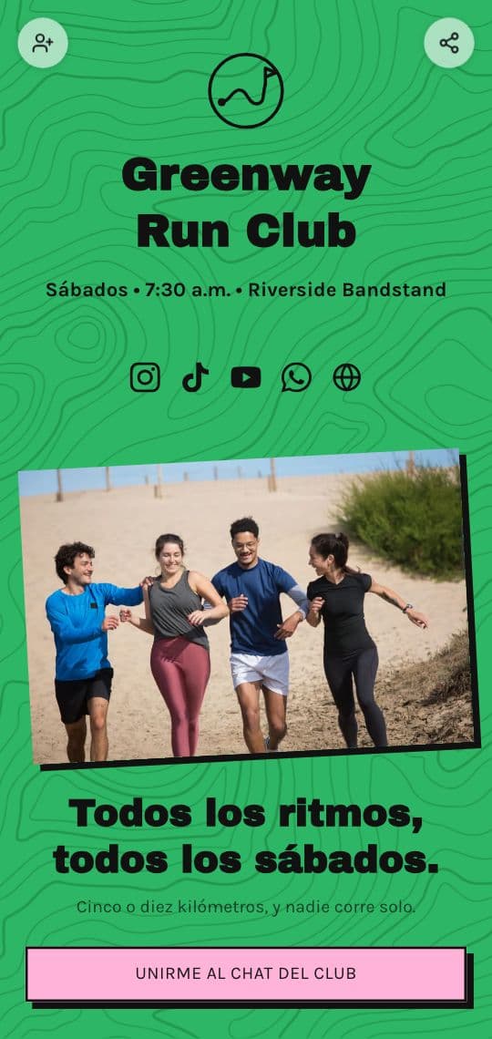 Plantilla de KuikPage Club de corredores