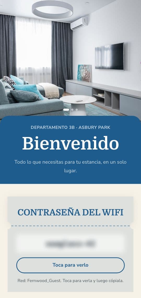 Plantilla de KuikPage Bienvenida al alojamiento