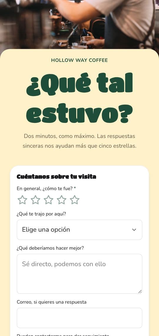 Plantilla de KuikPage Encuesta de opinión