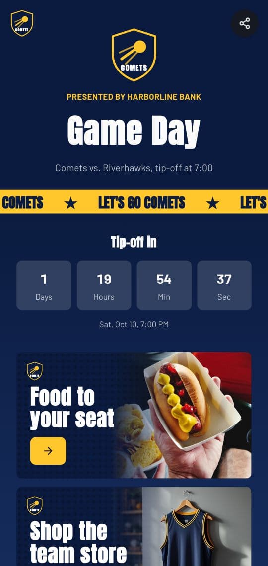 Game Day KuikPage template