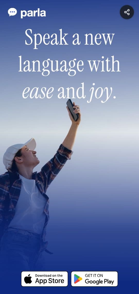 Language App KuikPage template on a phone