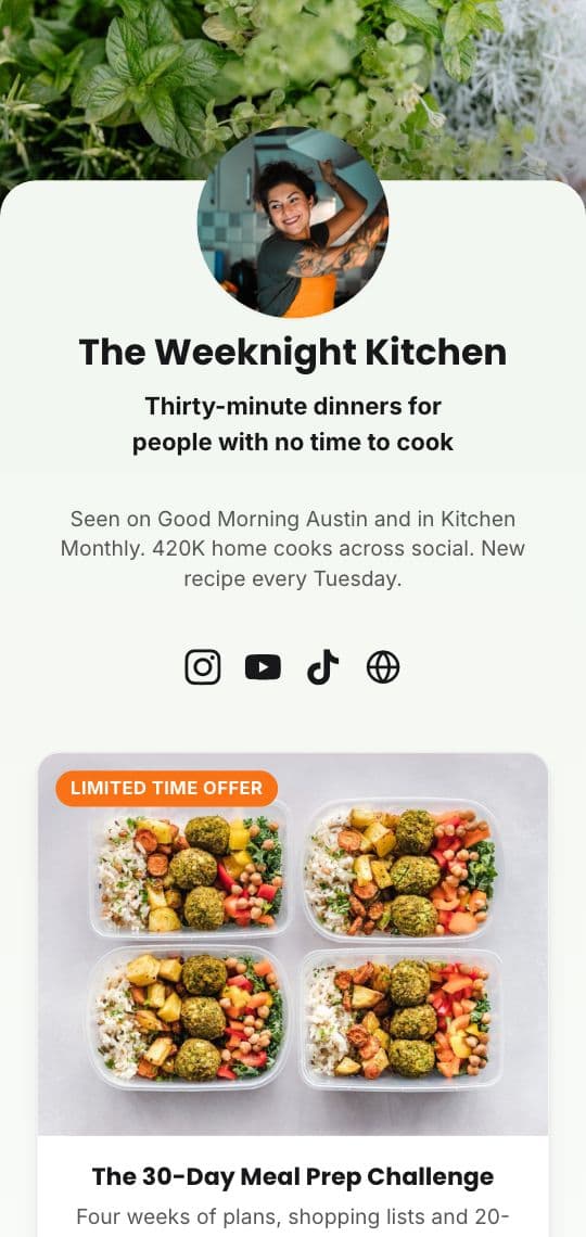 Creator Offers KuikPage template