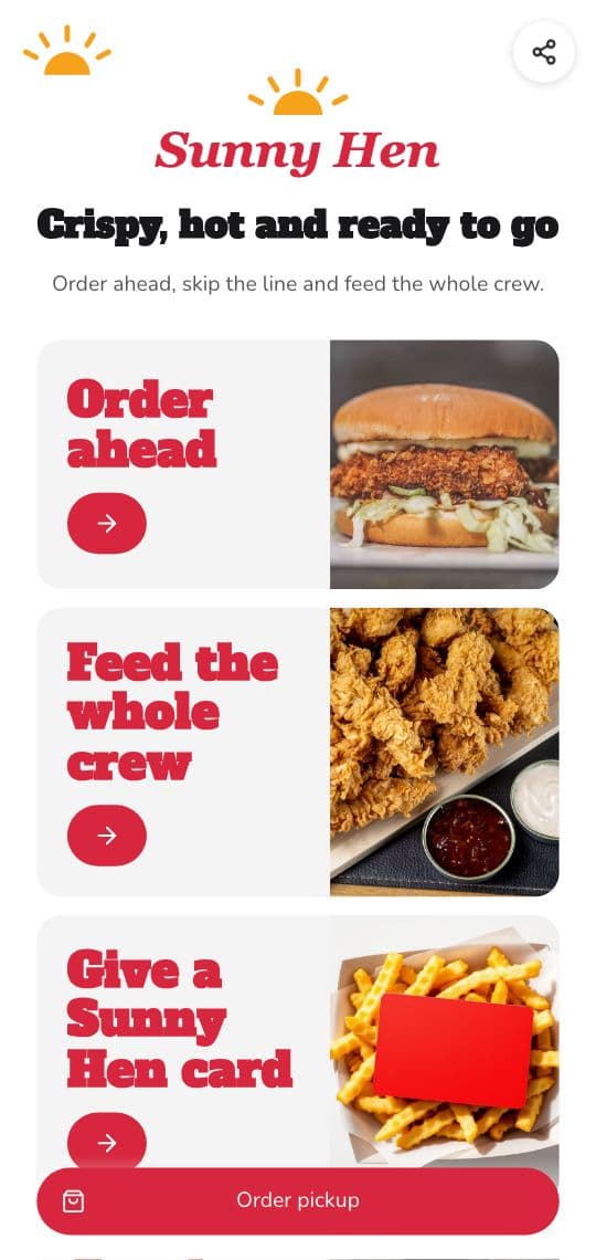 Restaurant Order Hub KuikPage template
