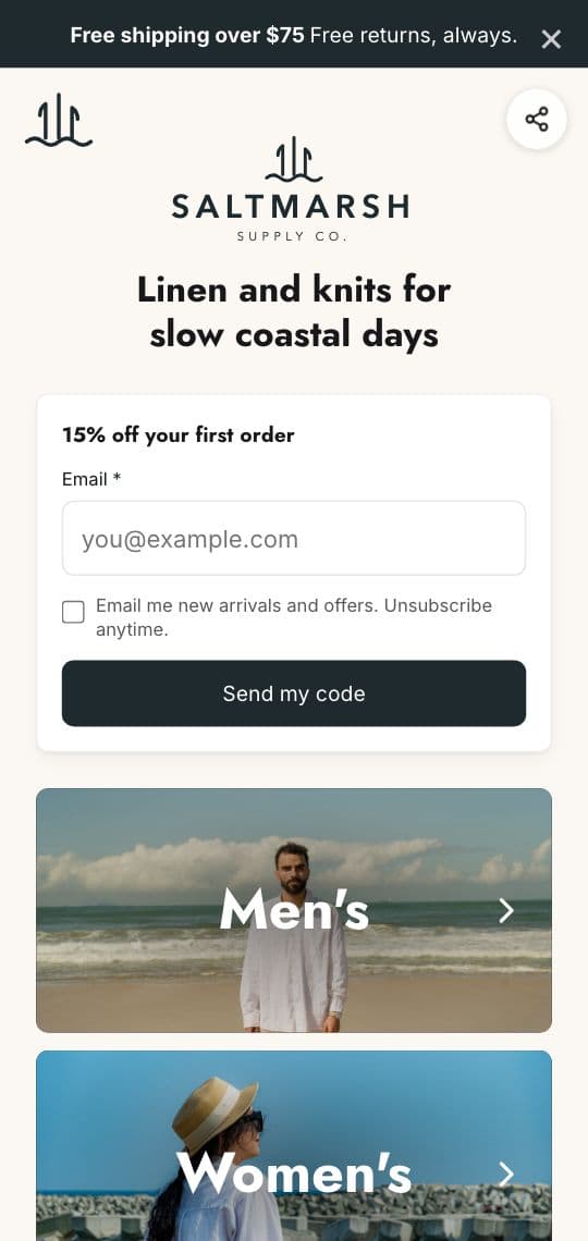 Clothing Brand Hub KuikPage template